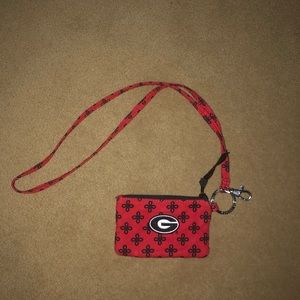 UGA wallet and lanyard